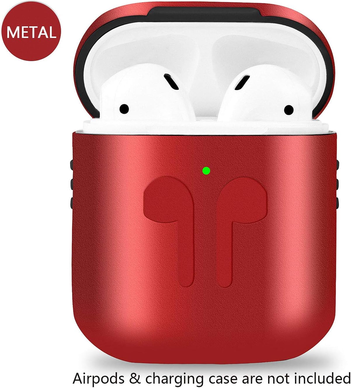 Metal Airpods Case Full Protective Skin Cover Compatible with Apple Airpods 1&2 Wireless Charging Case Accessories Kits