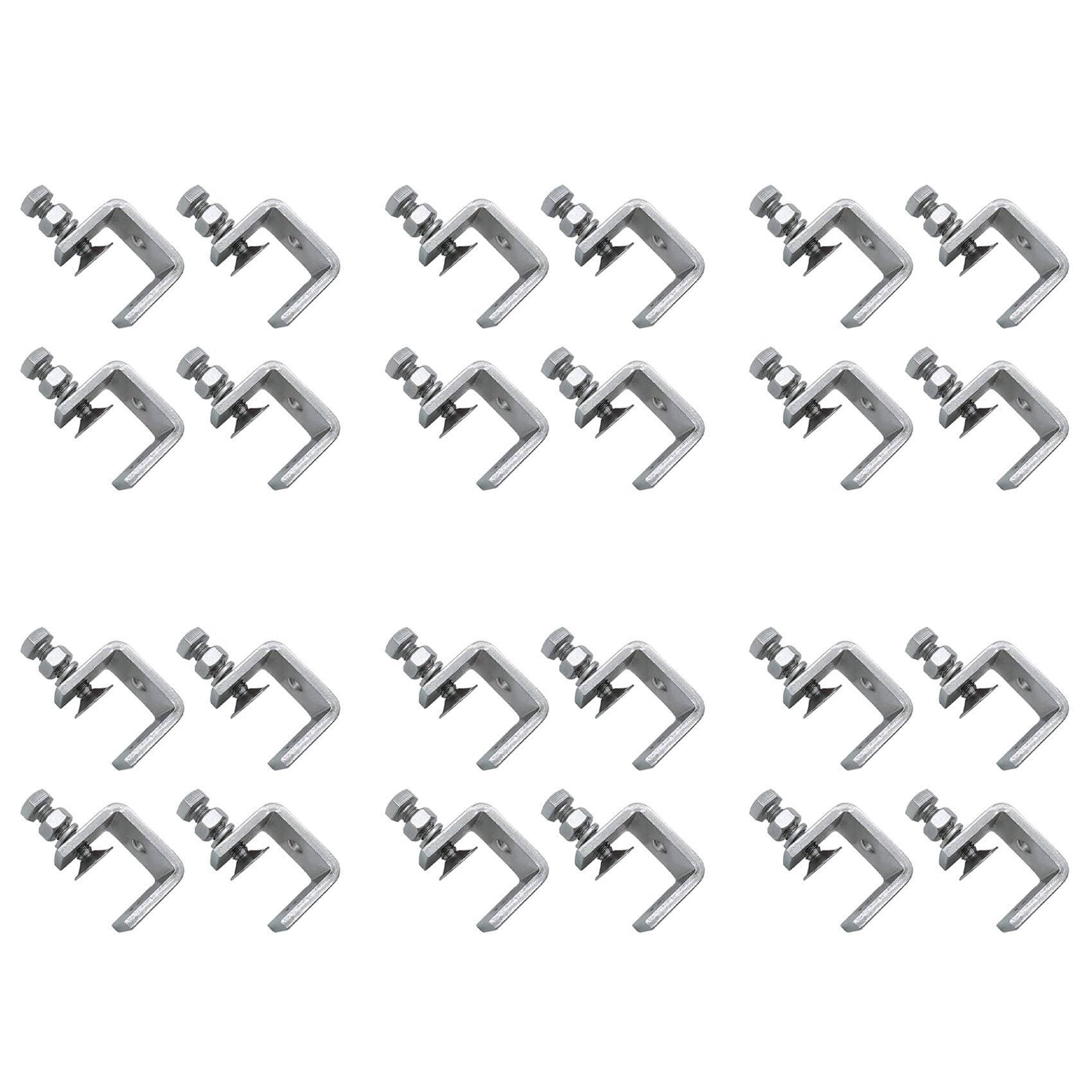 MVOSJFIE 24PCS 16-25mm Heavy Duty Woodworking Clamp Set 304 Stainless Steel C Clamp Clamp Tools for Welding/Carpenter