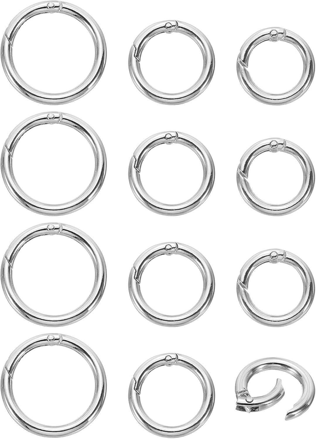 Circular Return Spring Amazon.com: MECCANIXITY 12pcs Metal Spring O Rings 3 Size Round Key ...