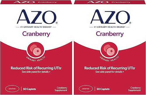 AZO Suplemento para la salud del tracto urinario de arándano, 1 porción 1 vaso de jugo de arándano, pastillas de arándano sin azúcar, 50 unidades