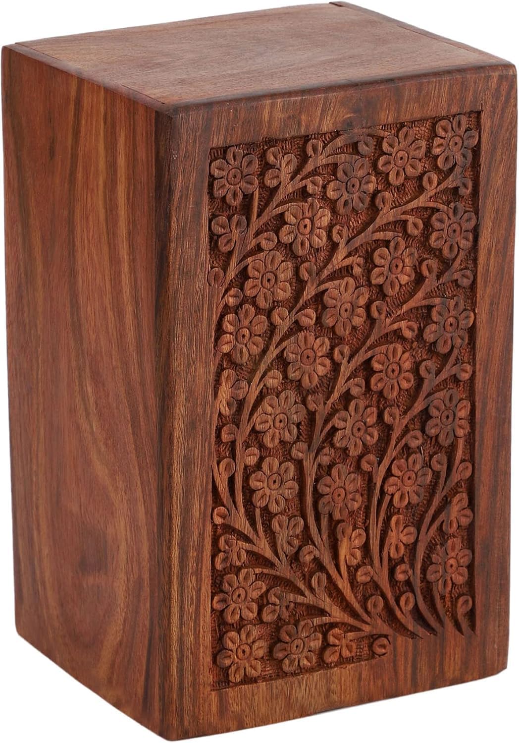 Tree of Life Urn Nested Set of 3 Rosewood Urns for Human Ashes - Large Cremation Urn for Adult Ashes - Wooden Funeral Urns in Three Sizes - Perfect for Funeral Homes, Directors and Pet Cremation