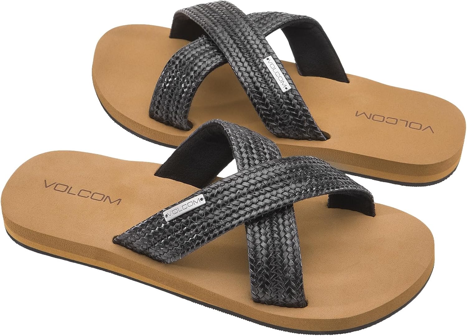 Volcom Women’s All Day Double Cross Slide Sandals – Cross Strap Slides for Everyday Wear