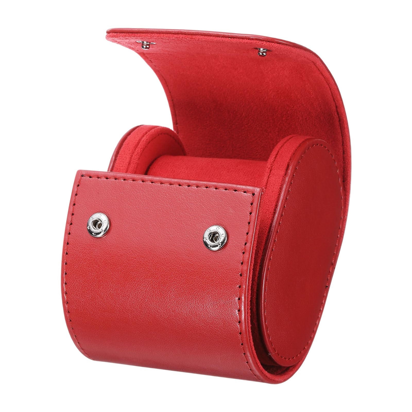 Custodia da viaggio arrotolabile per orologi, custodia in pelle portatile con scomparto singolo per orologi da uomo e da donna, organizer per orologi con cuscini rimovibili per viaggi, esposizione,