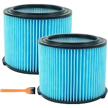 2 Pack VF3500 Filter for Ridgid Shop Vacuum 3-4.5 Gallon, Hepa Filters for Ridgid Wet/Dry Vaccum + 1 Cleaning Brush 2 Pack