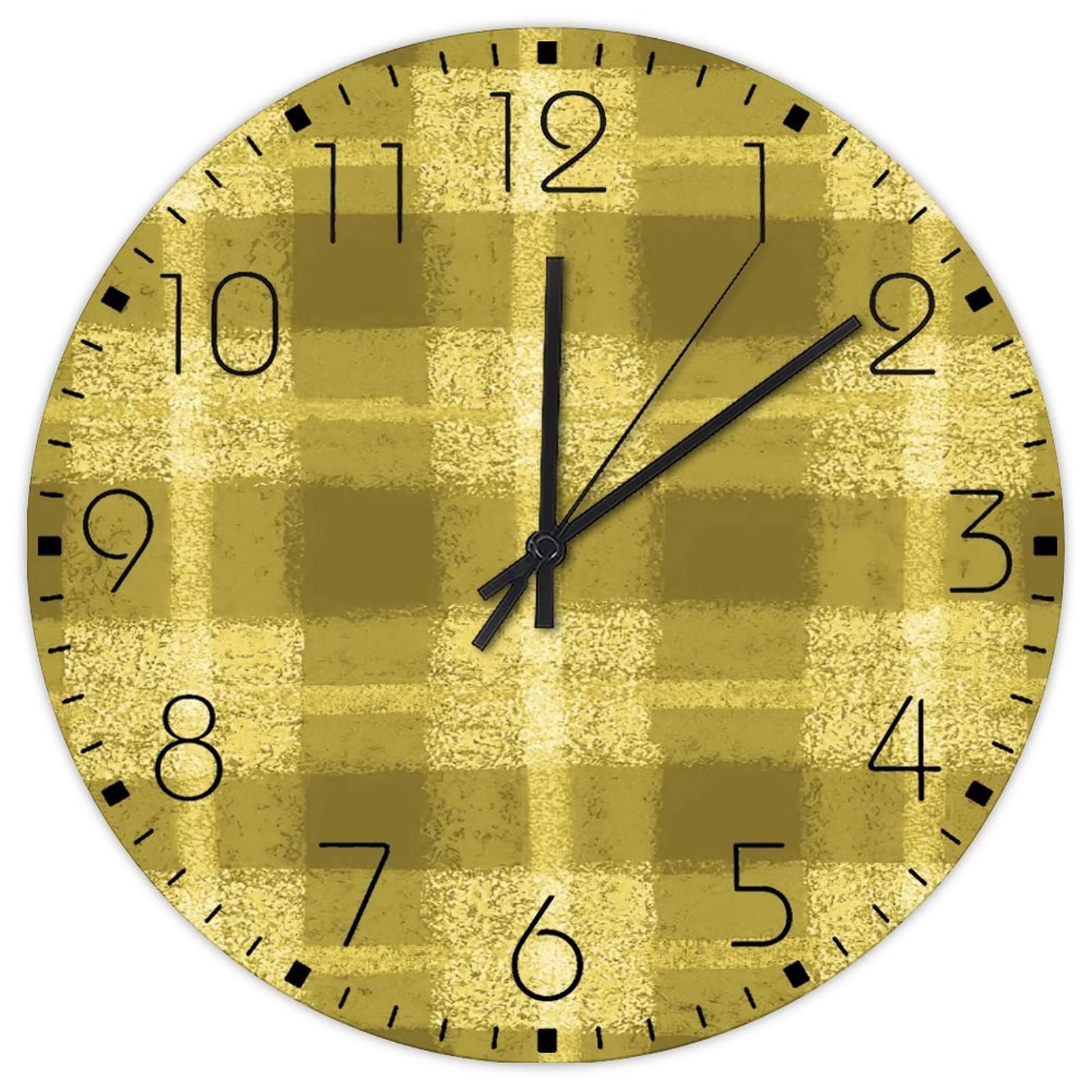 Horloge murale en bois double face ronde style rustique moderne 30 cm