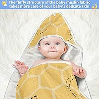 Vista 5 de Honey Bees - Toalla de baño para niños y niñas, color amarillo, abejorro, colmena, con capucha, toallas para recién nacidos, de algodón orgánico