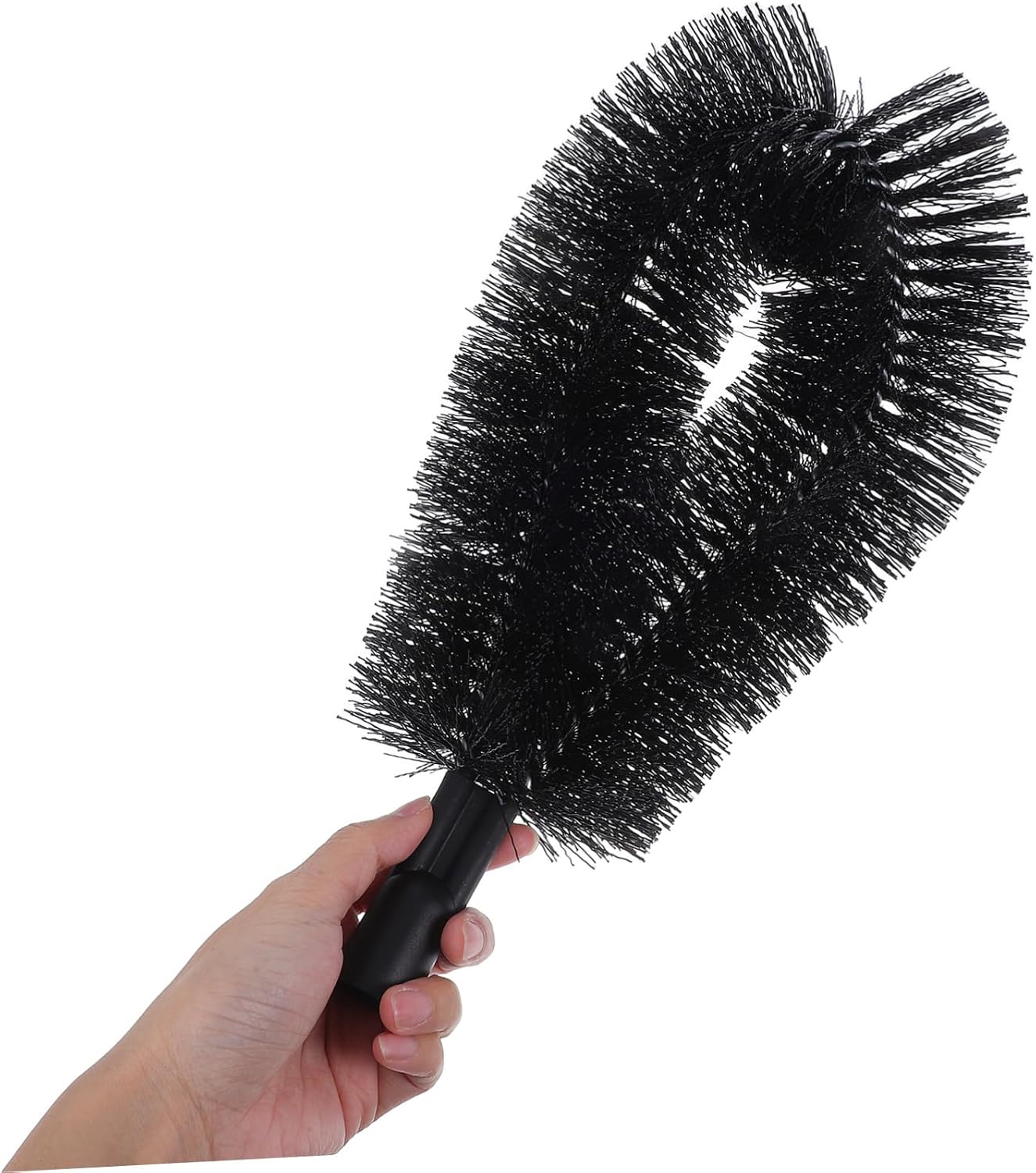 Outanaya 2Pcs Gutter Cleaning Brush Head High Reach Gutter Cleaner for Efficient Leaf Removal Unclogging Durable Construction for Residential Commercial Use