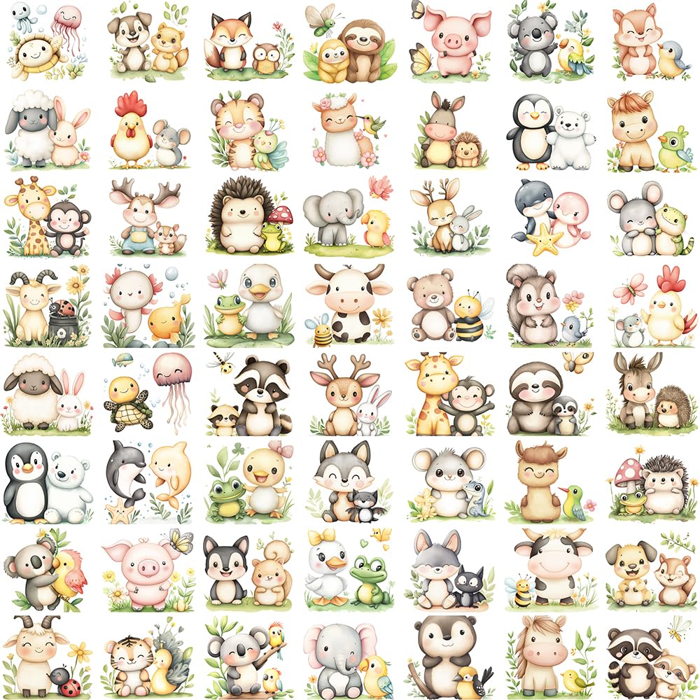 SAI 56 Pcs Furry Friends Stickers, Premium Design for Cute Dog Waterproof Vinyl Decals for Water Bottle, Laptop, Phone, Skateboard, Diary for Kids,