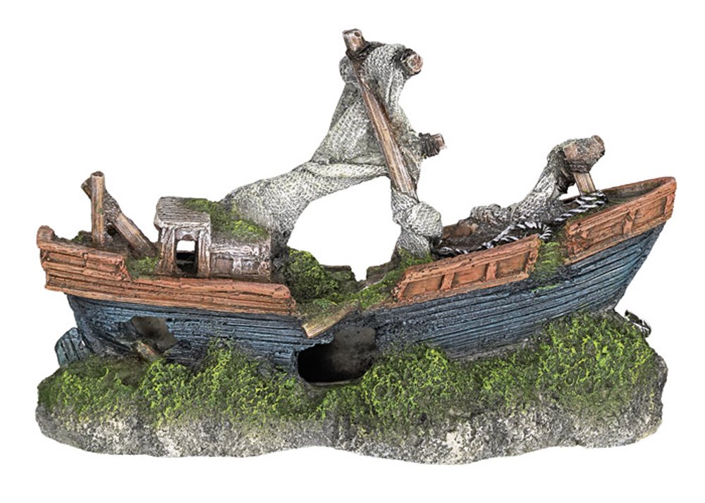 Nobby Boat Aquarium Ornaments, 21 x 8 x 13.5 cm
