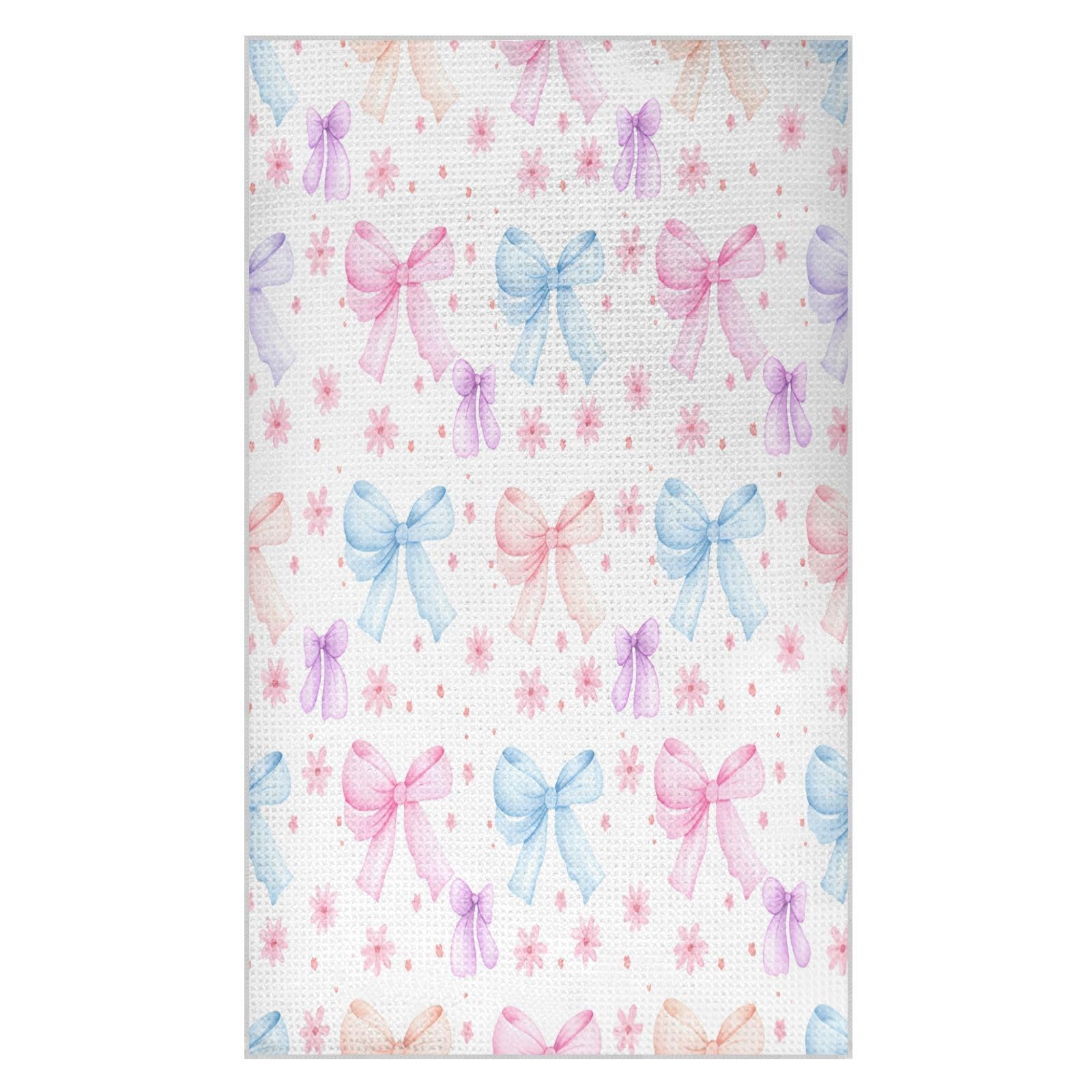 BURSTDDY Bows Kitchen Towels,Absorbent Dish Towels 2 Pack