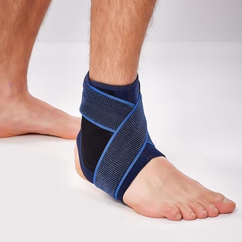 Miniatura 8 de Comforband Tobillera con correa de compresión ajustable y soportes de apoyo para esguince débil de tobillo, dolor crónico de tobillo, recuperación