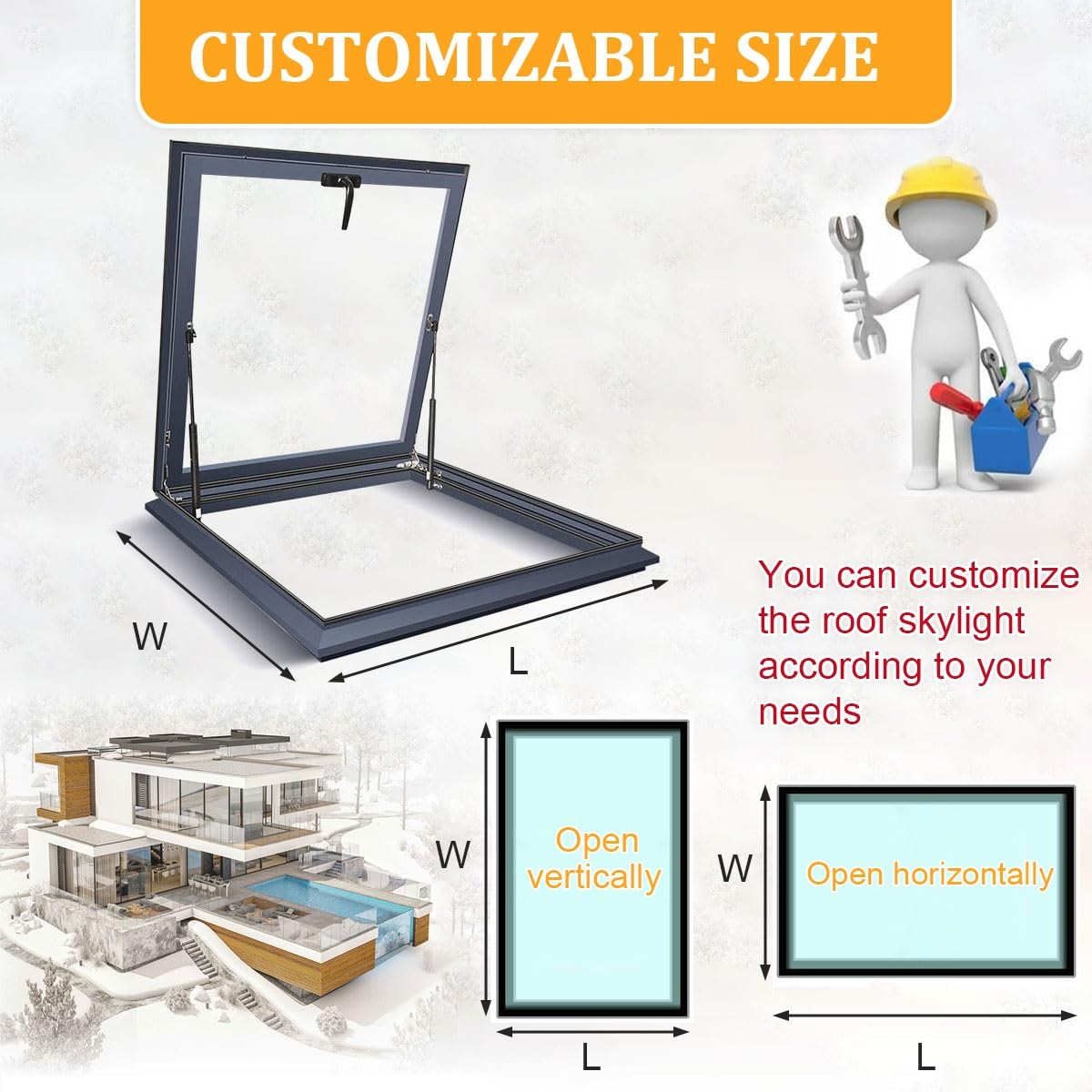 Garret Window Snapklik.com : Customizable Roof Windows Skylight, Manual Vented ...