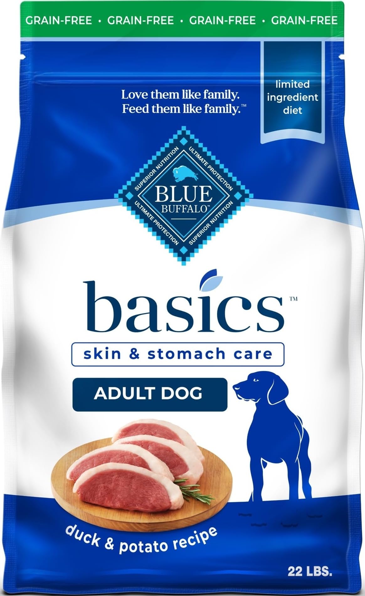 Blue Buffalo Basics Duck Adult Grain-Free Dry Dog Food