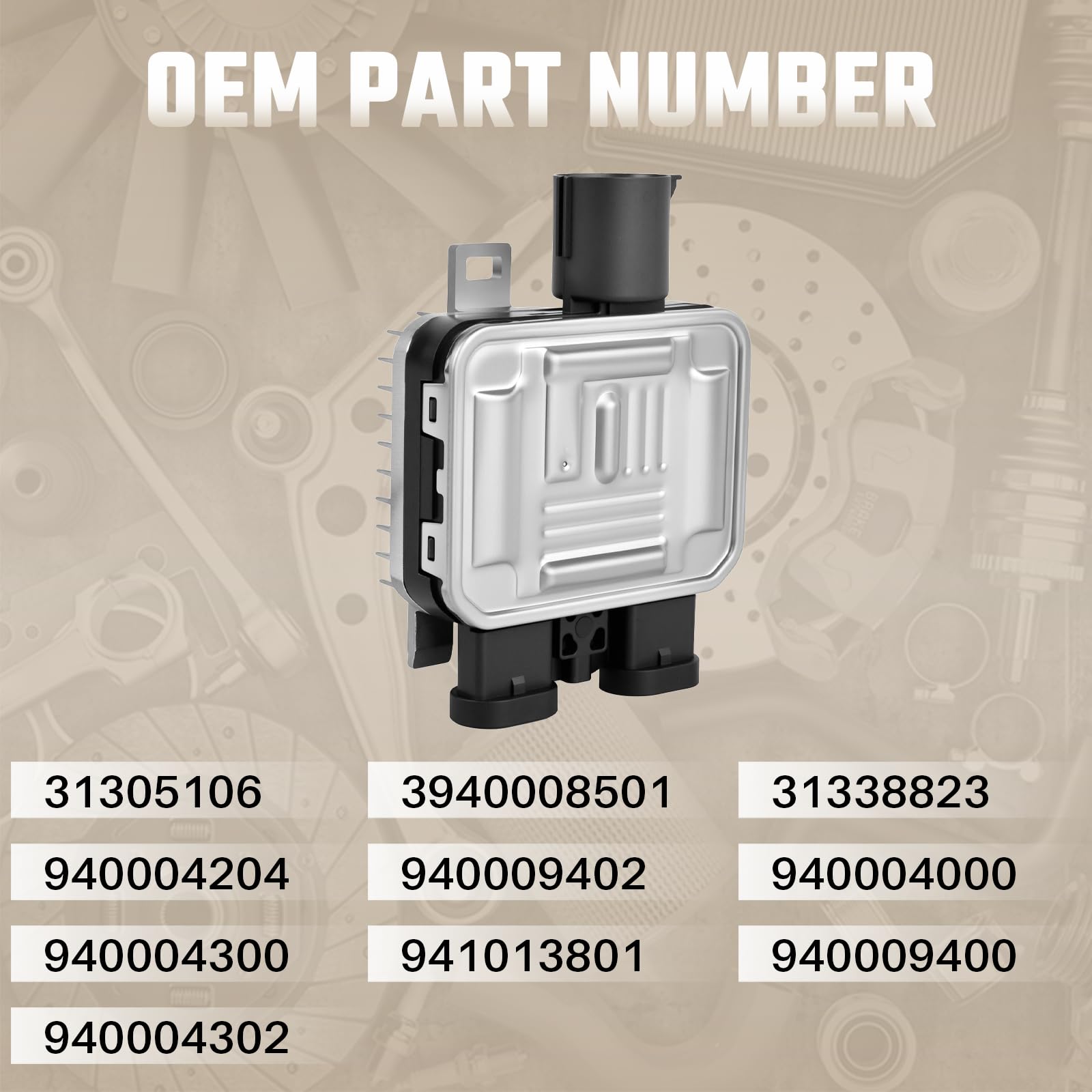 31305106 Unità di controllo per riscaldamento, ventilazione, ventola del radiatore, modulo di controllo di ricambio per Ford Mondeo S-MAX Galaxy Volvo S60 S80 V60 V70 940004204 940004300 940004302