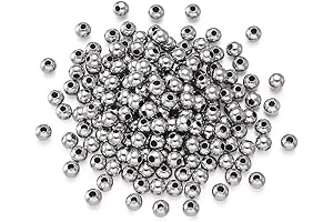 MegaPet 3mm Stainless Steel Spacer Beads for DIY Jewelry