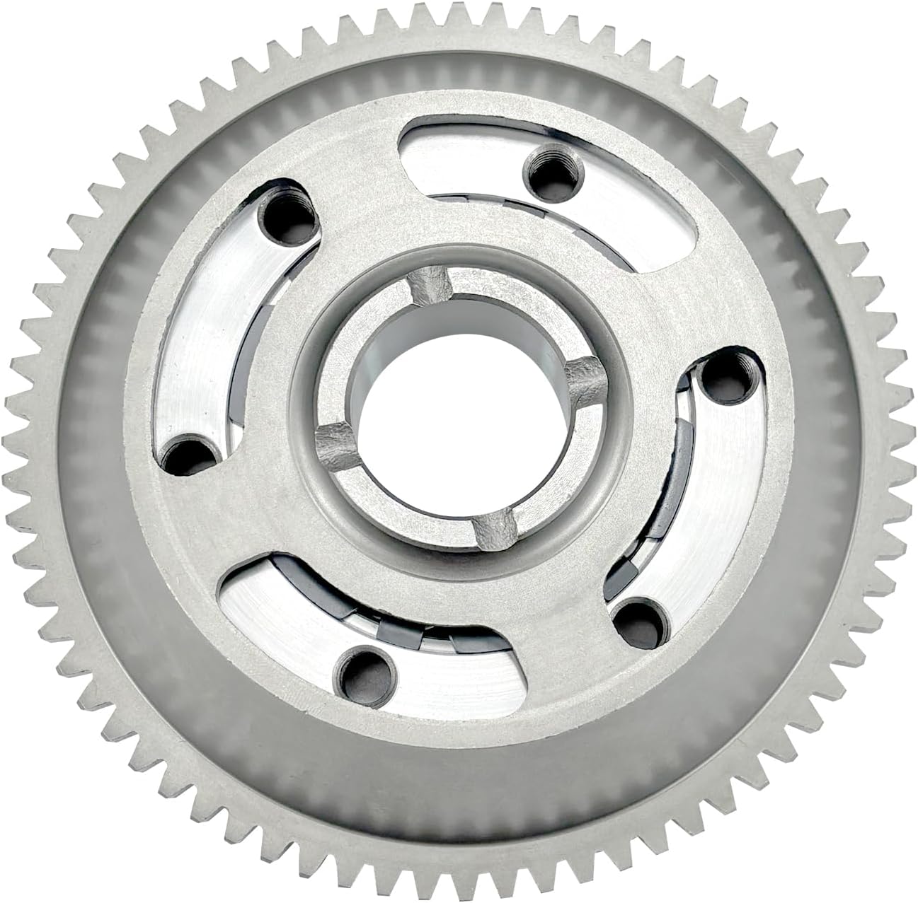 Starter Clutch One Way bearing Gear Assy fit for Yamaha TTR250 TT-R250 1999-2006/XT250 Tricker 250/YFM250 Raptor 250 2008-2013/TT250R Raid 1993-2004/Serow 250 (TTR250 Starter disc and teeth)