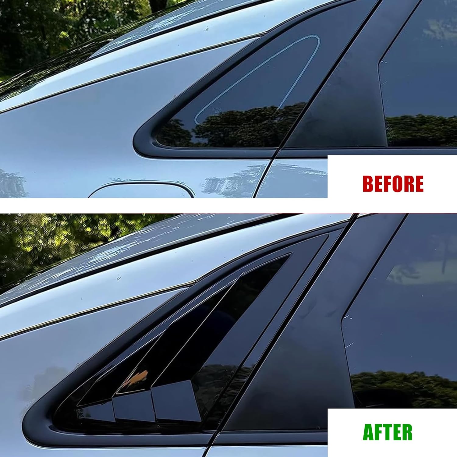 RULLINE Rear Side Window Louvers Compatible with Kia K5 / Optima 2021–2026, 2PCS ABS Sport Window Vent Scoop Covers, Exterior Decorative Trim with Adhesive Tape, No-Drill Installation