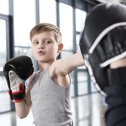 Miniatura 4 de Guantes de boxeo para niños, transpirables, de primera calidad, para saco de boxeo, kickboxing, MMA