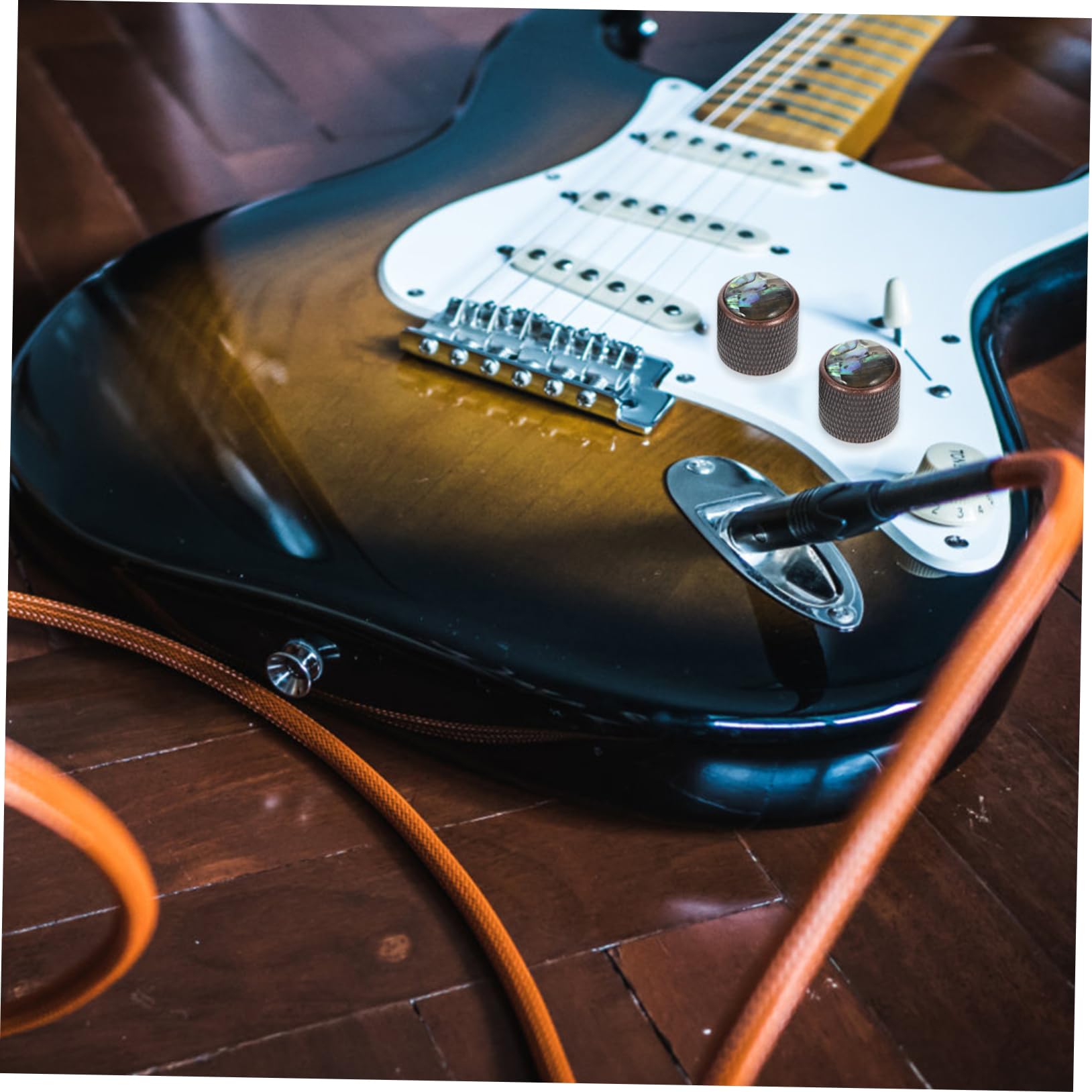 12stücke Lautstärkeregler Gitarre Bass Hochwertige Metallknöpfe Mit Muschelschale Langlebig Und Installieren Perfektes Zubehör Für Musiker