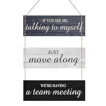 Office Wall Decor Wooden Funny Wall Art Office Wall Plaques Rustic Wall Hanging Cubicle Decor Sign for Home Office Living Room