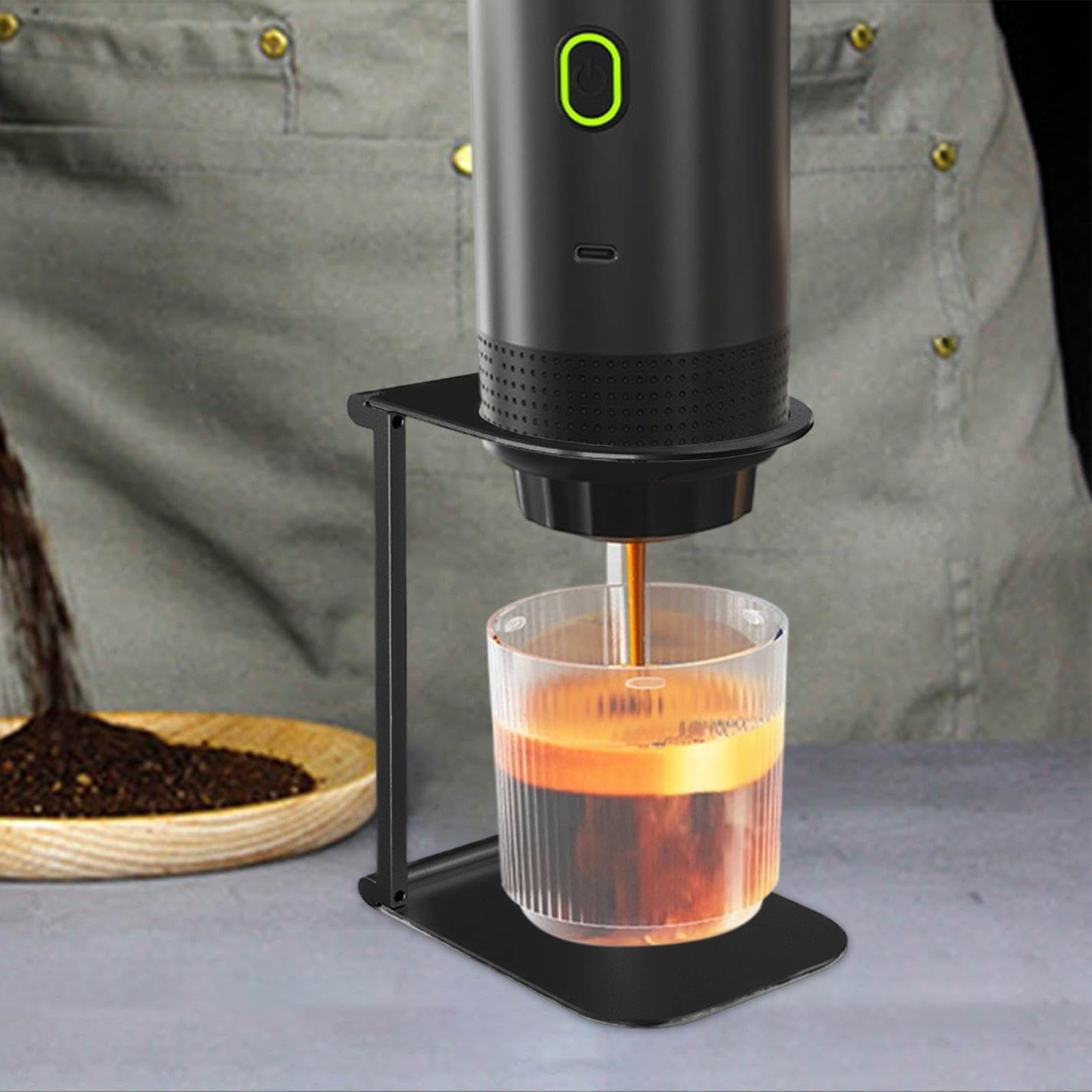 Soporte para Cafetera de Goteo, Soporte para Máquina de Espresso, Robusto, Accesorios, Portátil, Soporte para Cafetera Manual para Hogar