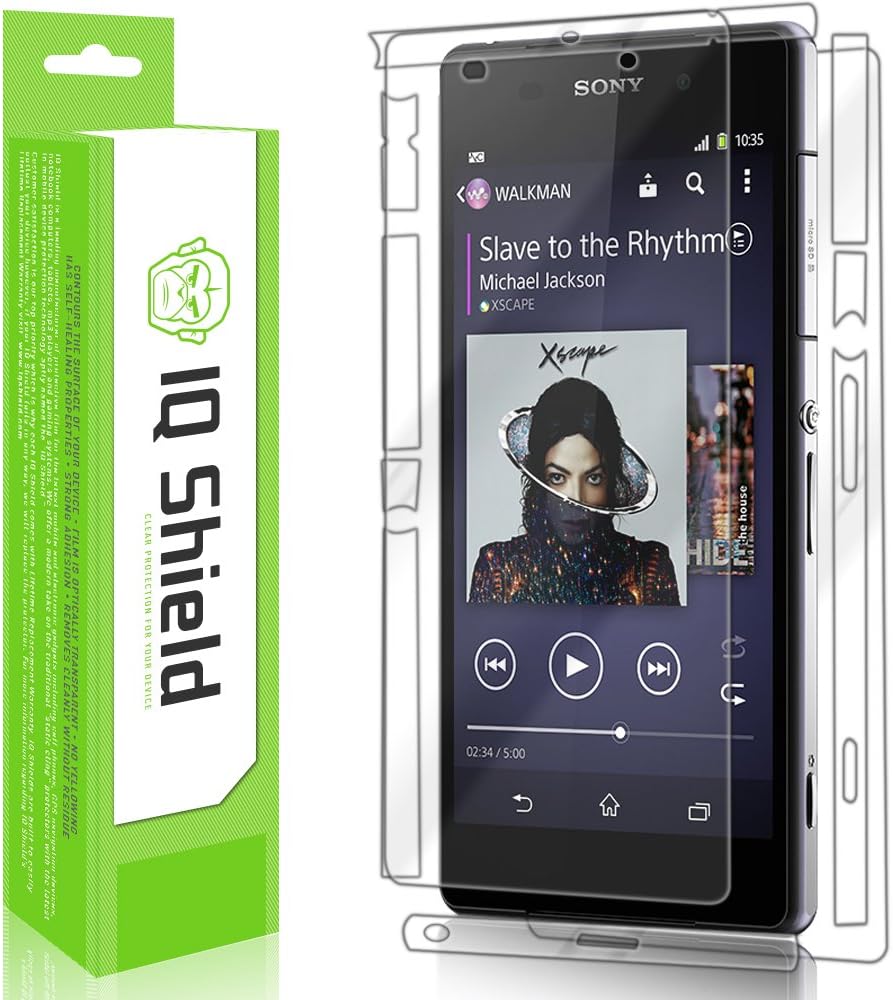 IQ Shield Full Body Skin Compatible with Sony Xperia Z2 + LiQuidSkin Clear (Full Coverage) Screen Protector HD and Anti-Bubble TPU Film