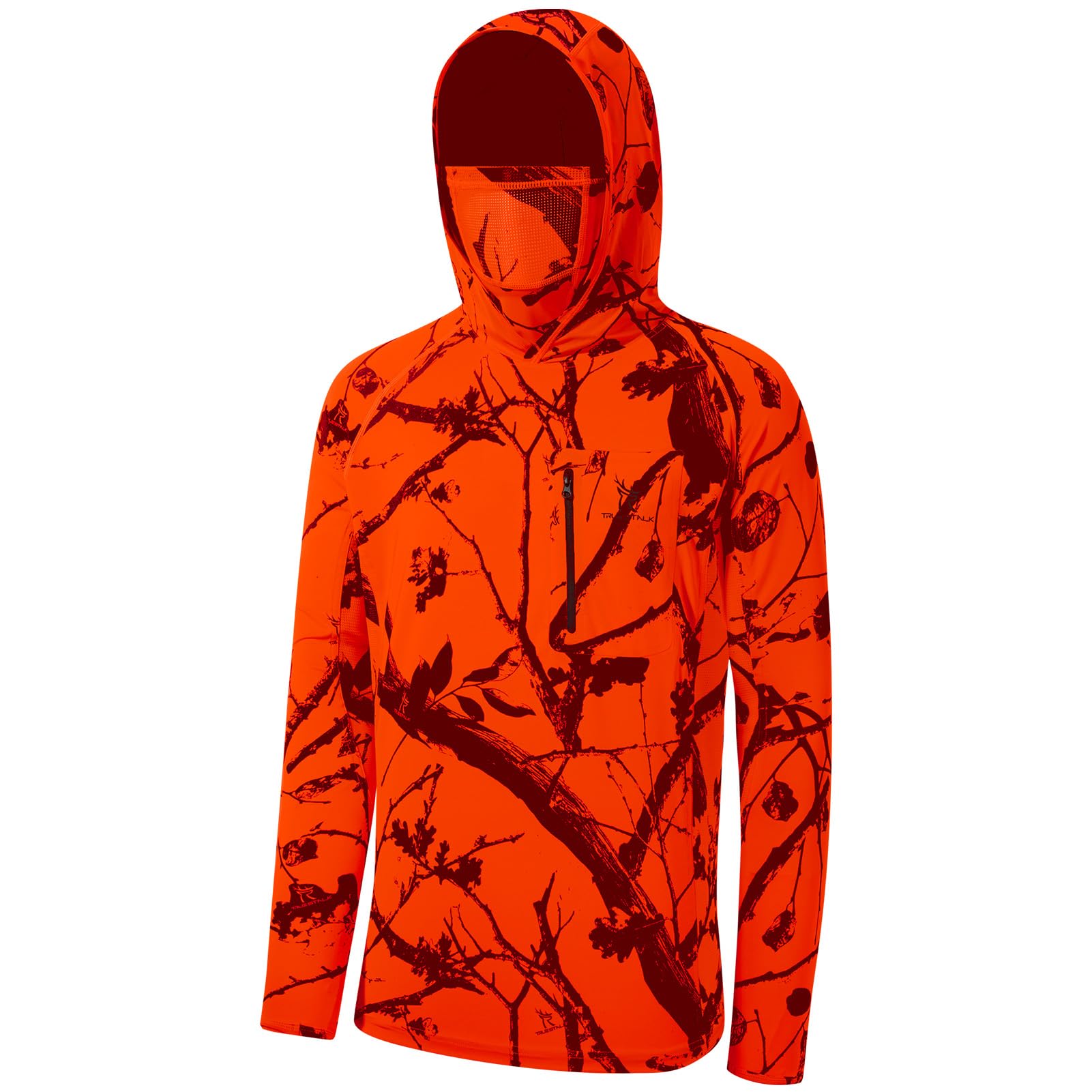 TrueStalk Men’s UPF 50+ Hunting Hooded T-Shirt Sweatshirt with Face Mask