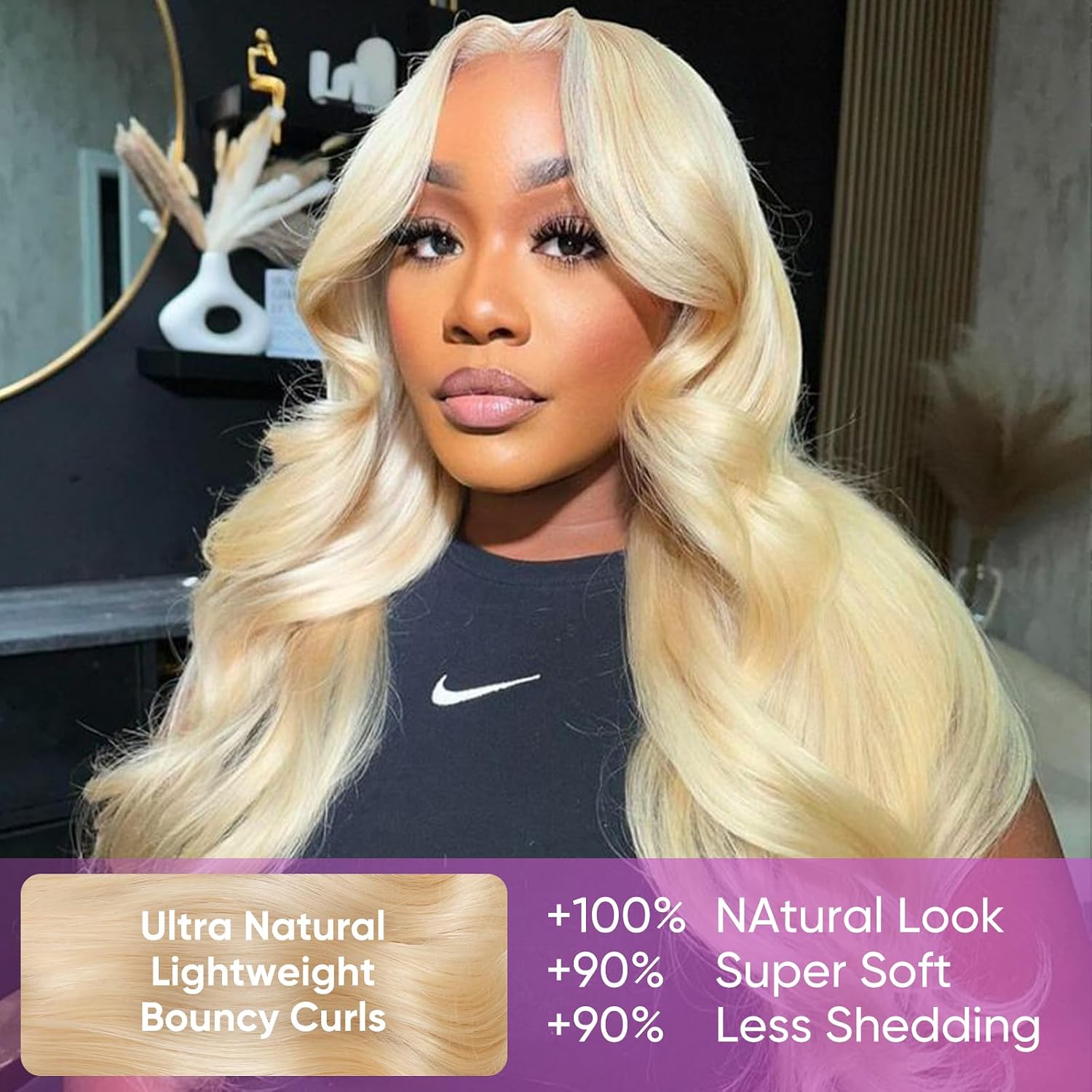 26 Inch 200% Density Blonde 613 13x6 Lace Front Wig Human Hair Body Wave HD Lace Front Wigs 613 Human Hair Pre-plucked