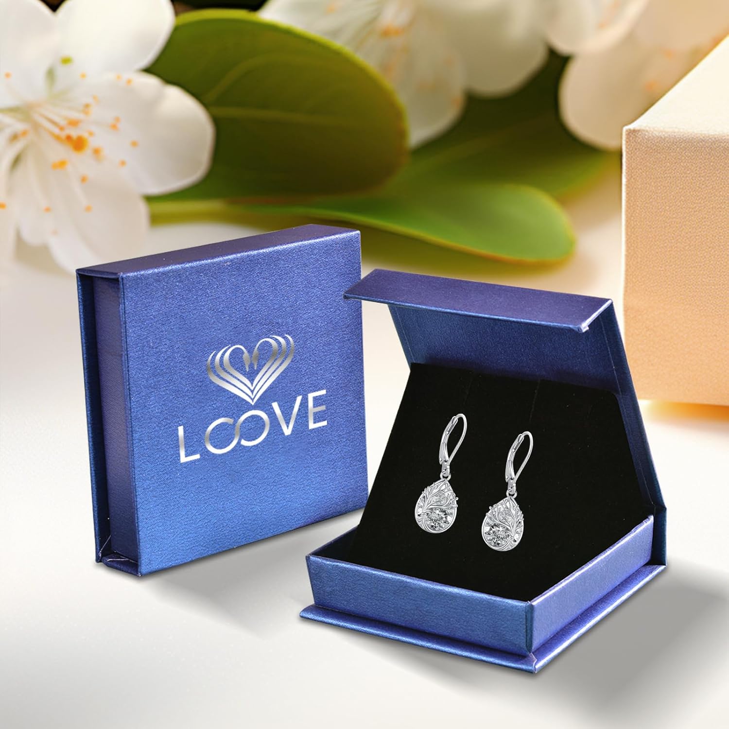 Tree of Life Dangle Drop Earrings 925 Sterling Silver Teardrop Gemstone Birthstone Earring Tree of Life Jewelry Birthday Gifts for Women/Mother/Mom - Image 9