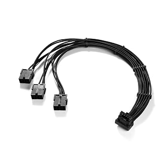 Formulamod 16Pin GPU Cable 90 Degree to 3x8Pin Pcie Extension,Type-Z | 12VHPWR PCIe 5.0,Black,16Pin12+4 to 3x8Pin Male to Female, 12+4Pin Cable for RTX 4090/4080/4070TI/3090TI, With Combs