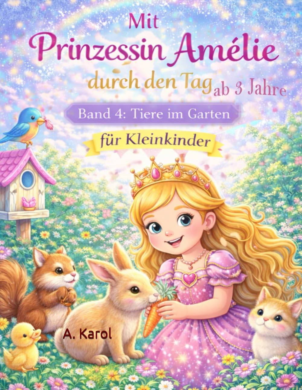 Mit Prinzessin Amélie durch den Tag - Tiere im Garten: Ein liebevolles Malbuch über den Alltag einer Prinzessin, Ausmalbuch für Kleinkinder ab 3+ ... über den Alltag einer Prinzessin)
