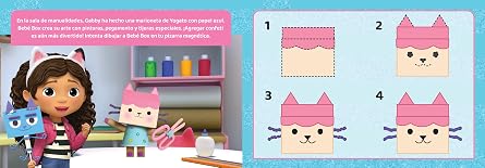 La Casa de Muñecas de Gabby Lee y Dibuja - Recursos de aprendizaje para niños, una pizarra magnética, un lápiz fácil de usar, libro de cuentos de 22 páginas