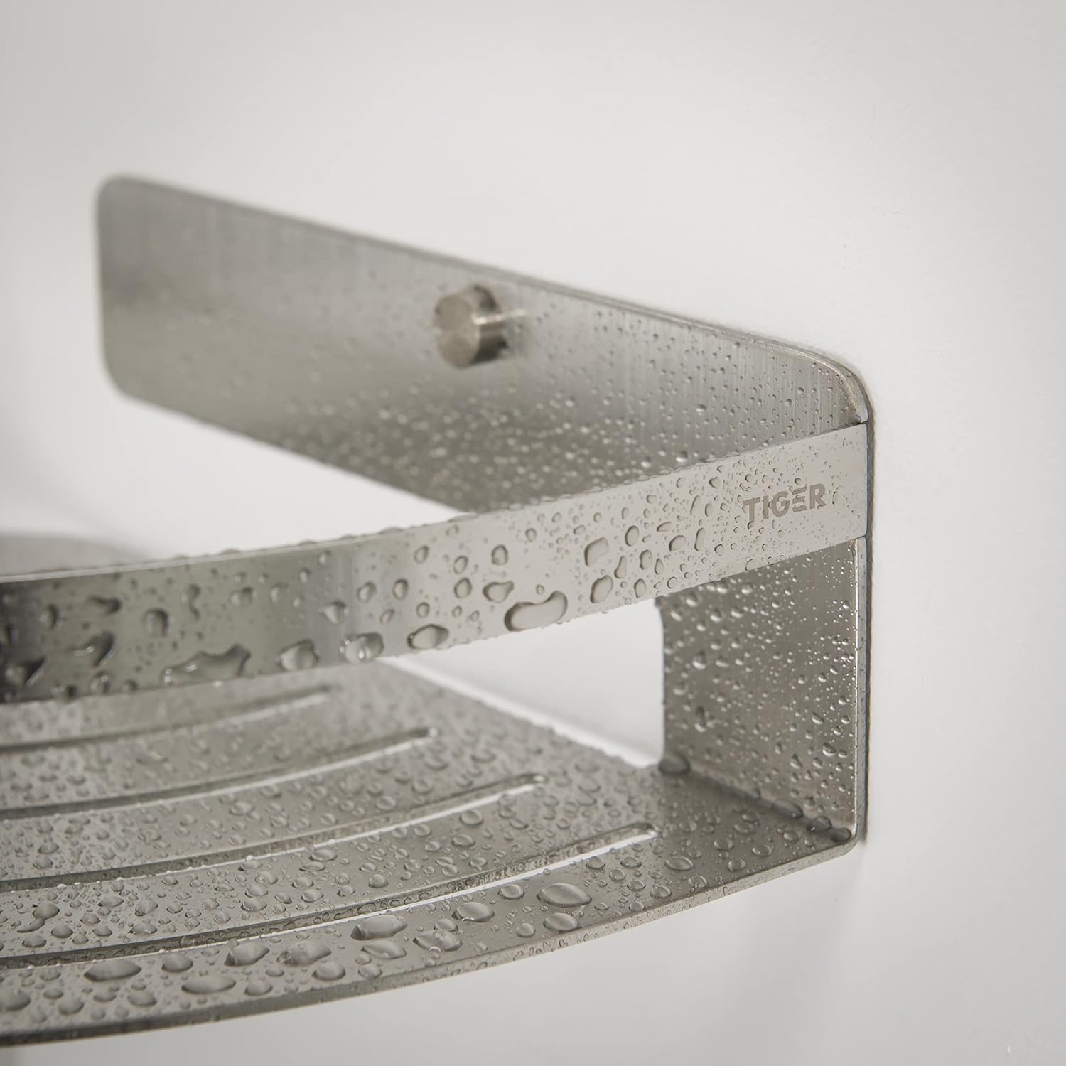 Tiger 1400430946 Caddy Shower Corner Basket, Brushed Stainless Steel