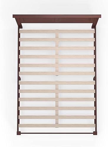 Miniatura 7 de Glenwillow Home Cama de plataforma de madera maciza estilo cabaña en tamaño matrimonial - Cereza clásica