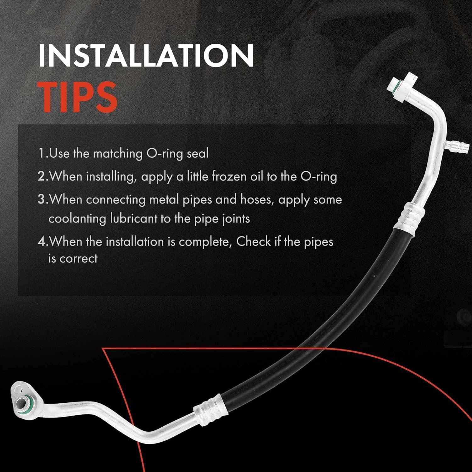 A-Premium A/C Suction Line Hose Assembly Compatible with Kia Sorento 2007-2009 3.3L 3.8L, Compressor to Evap