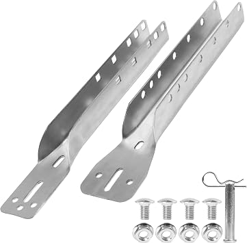 Garage Door Reinforcement Bracket, Adjustable 18, 21 or 24 Inch | Galvanized Steel Opener Support Kit with Pin and Hardware for Sectional Doors