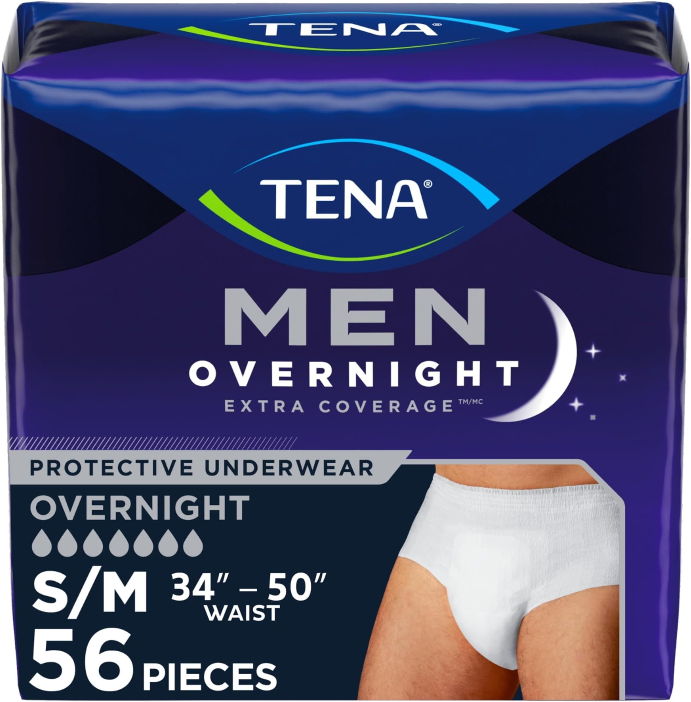 Men Overnight Extra Coverage Underwear
