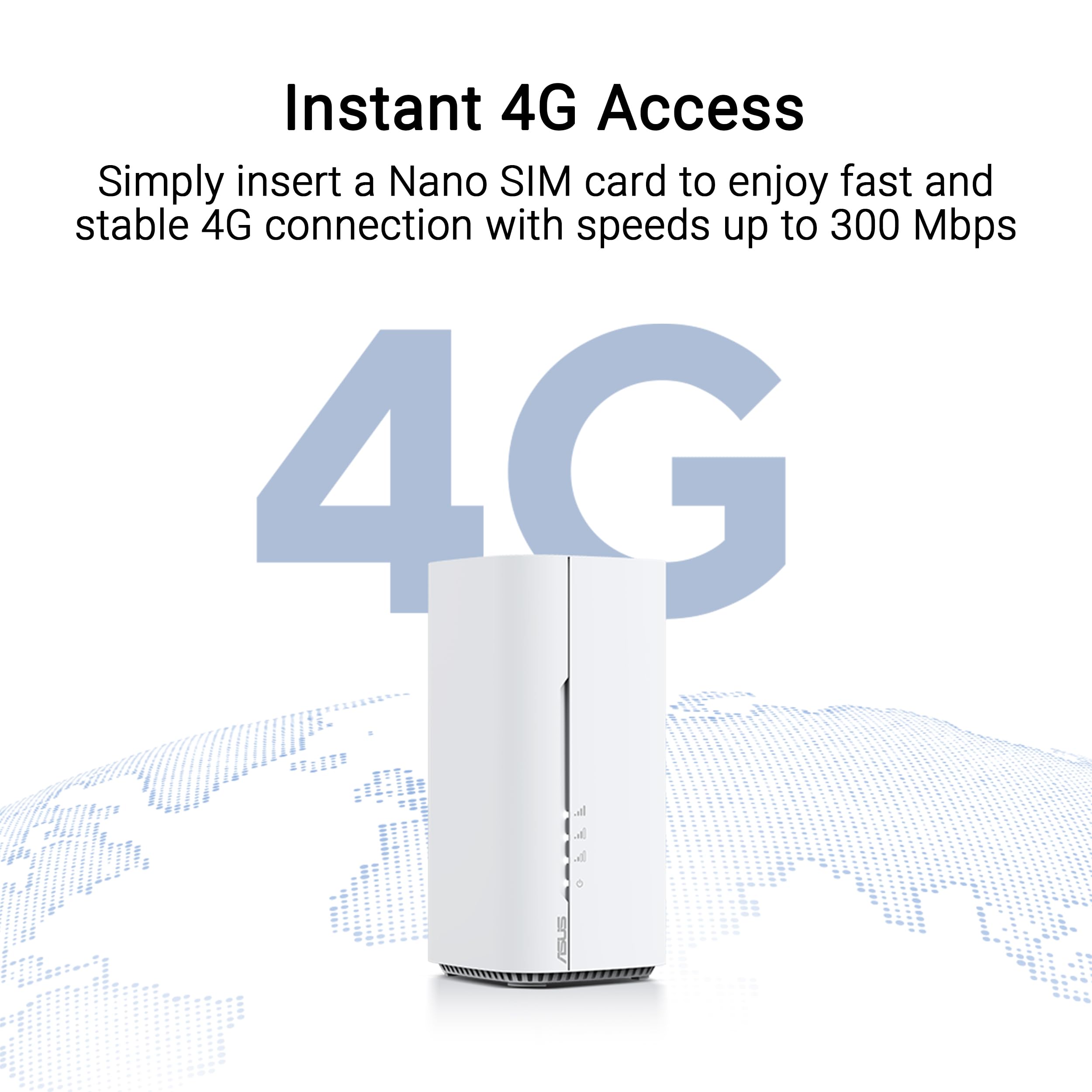 ASUS 4G-BE58 - Routeur Wi-FI 7 BE3600 4G LTE FWA, Port 2,5G, AiMesh
