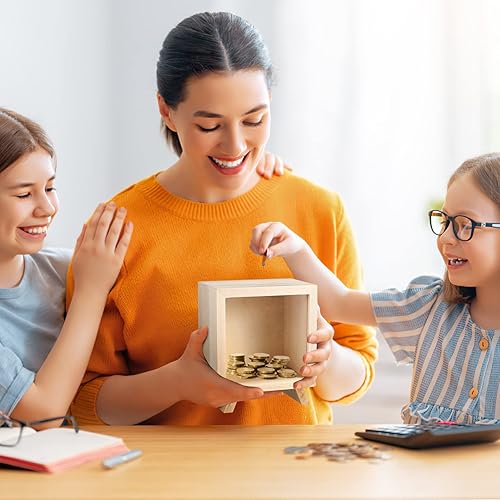 Miniatura 7 de Alipis Alcancía Transparente Monedas Bancos alcancias de Dinero para adultos Banco de Dinero Contenedor de monedas Contenedor transparente