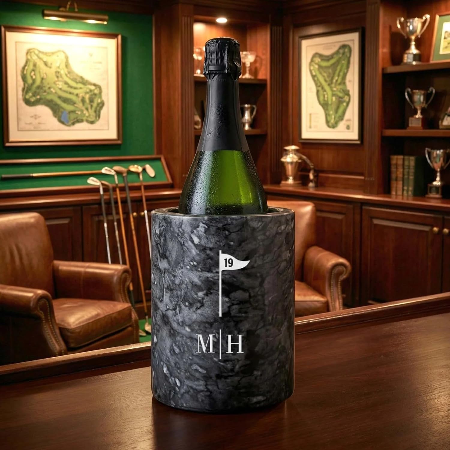 Clubhouse Golf Marble Wine Chiller