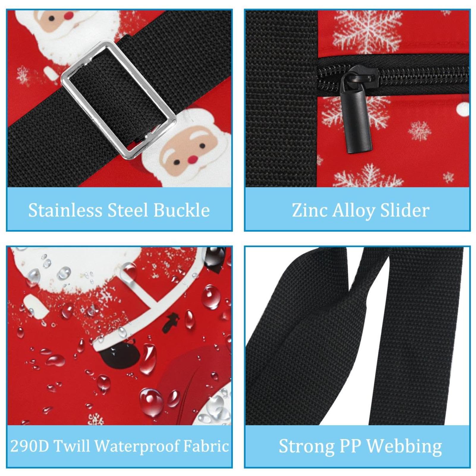 Reisetasche mit Weihnachtsmann-Schneeflocken, erweiterbar, Wochenendtasche, Übernachtungstasche, wasserdicht, Sport, Fitnessstudio, Krankenhaus-Tasche, Mehrfarbig 13, Eine Größe, Reisetasche