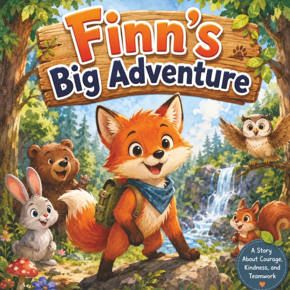 Finn’s Big Adventure: A Heartwarming Forest Adventure About Courage, Kindness, and Teamwork for Kids Ages 5–7 (Finn’s Forest Adventures)