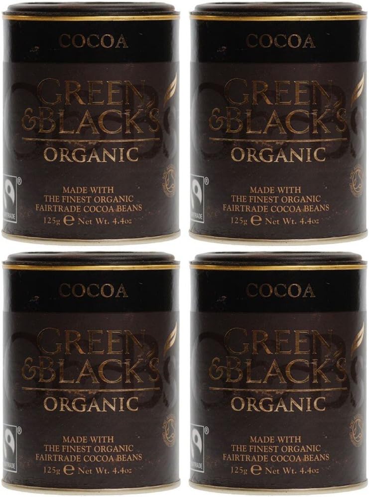 Green & Black's Organic Cocoa Powder - Fairtrade 125grams (Pack of 4)