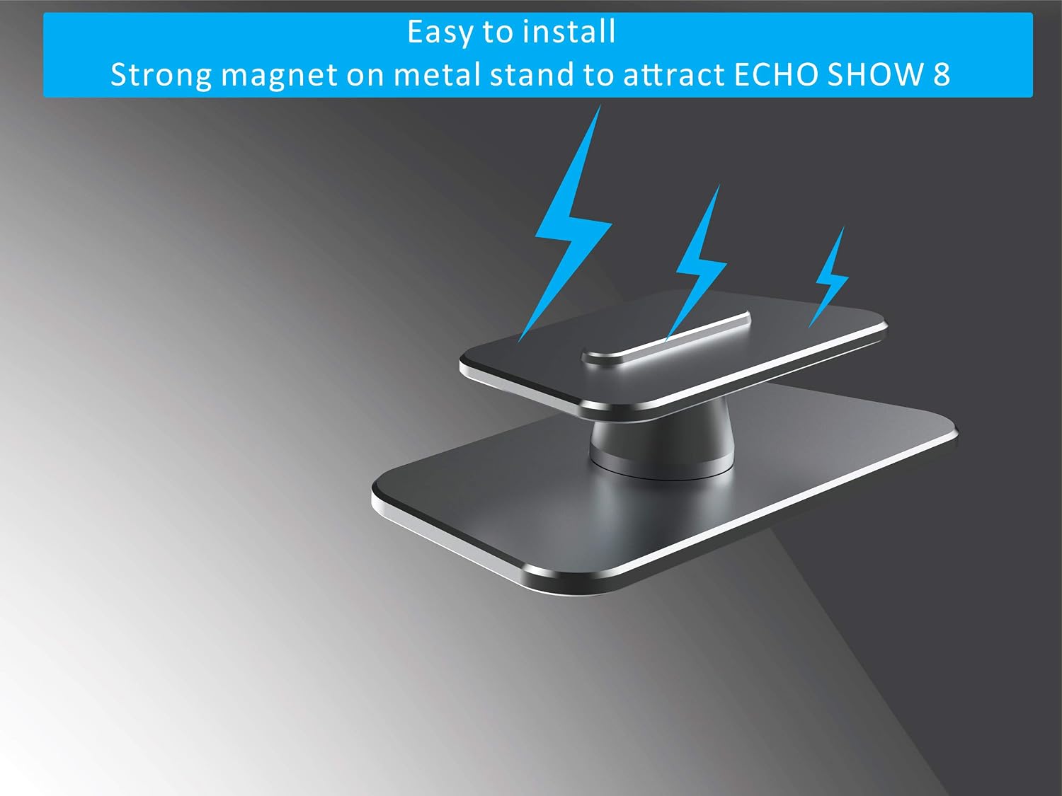 VMEI Echo Show 8 Stand,Metal Stand for Echo Show 8,Tilt Echo Show 8 Screen Up and Down，Echo Show 8 Adjustable Metal Stand.(Gray)