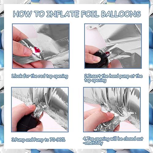 Miniatura 7 de 94 decoraciones de fiesta de segundo cumpleaños con temática espacial con dos carteles de la luna, globos de aluminio de luna plateada y estrellas,