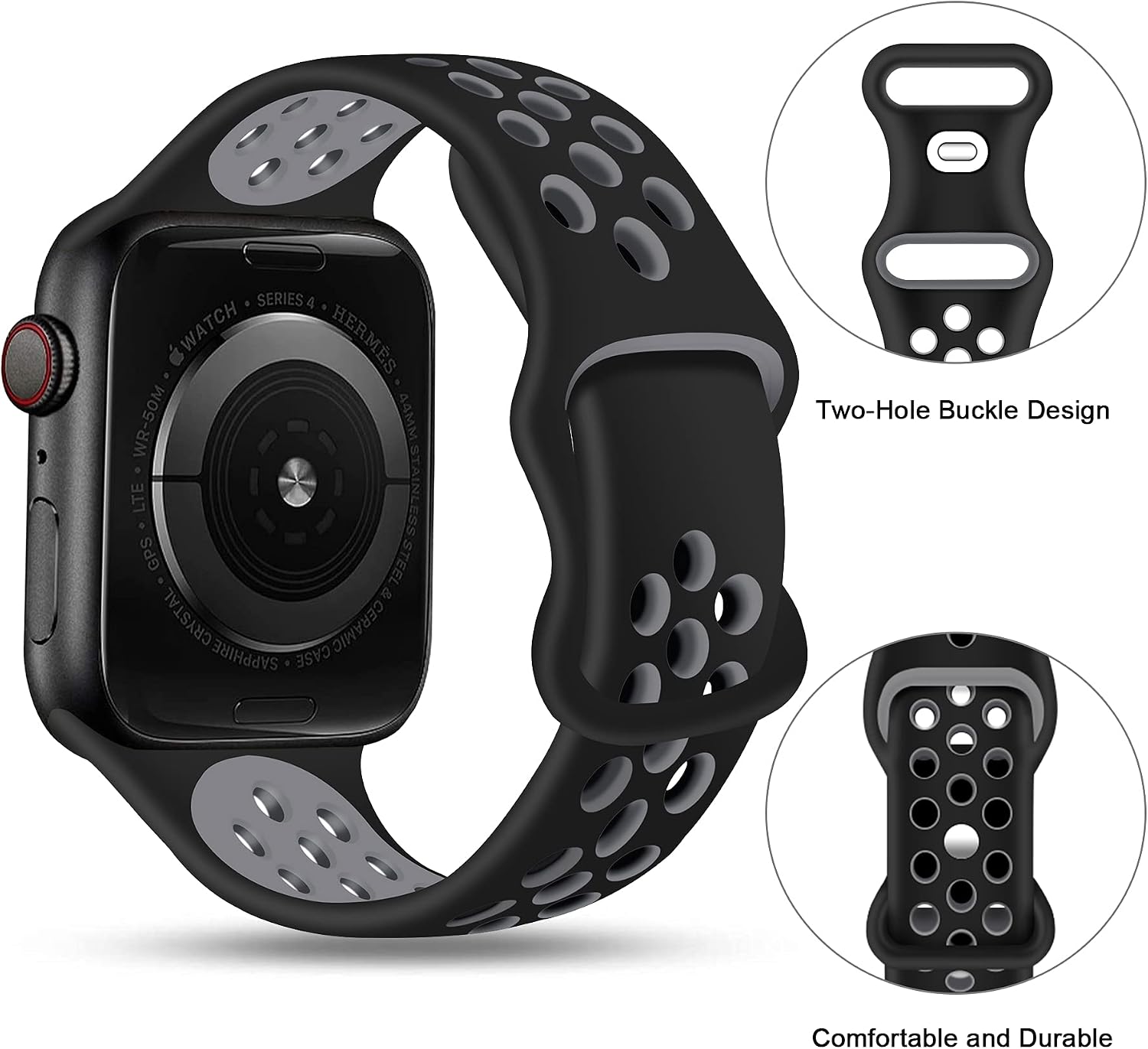 Silicone Sport Band Compatible with Apple Watch Bands Women Men image 2