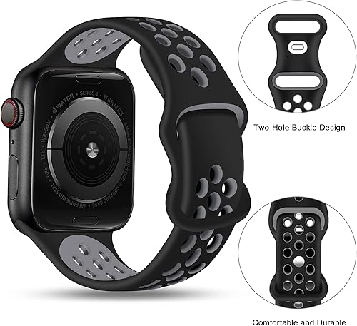 Miniatura 2 de Correas deportivas compatibles con correas de Apple Watch de 1.496 in 1.575 in 1.614 in 1.654 in 1.732 in 1.772 in 1.811 in 1.929 in, correa