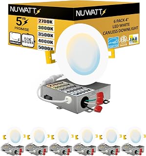 NUWATT 4 Inch Ultra Thin LED Recessed Lighting