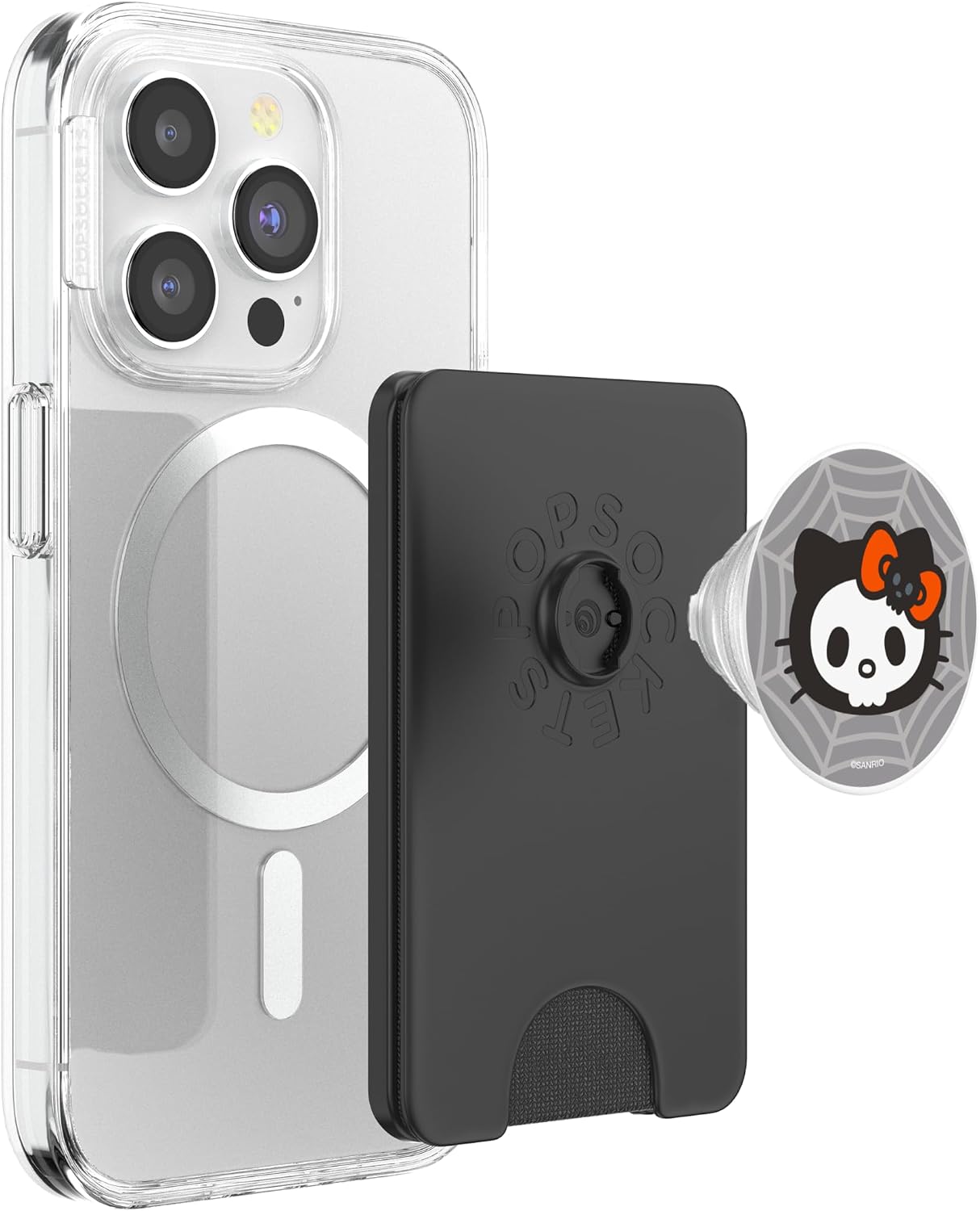 Hello Kitty Halloween Skeleton Face PopSockets PopWallet for MagSafe