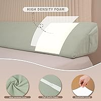 Vista 5 de Aurako Almohada de cuña para cama de tamaño matrimonial, almohada para cabecero, colchón de cuña, relleno de huecos de cama triangular, cuñas